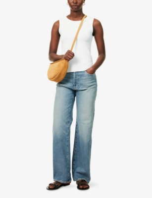 PAIGE: Sawyer Wide-Leg Denim-Blend Jeans