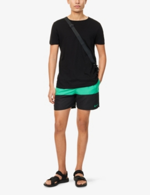 NIKE: Split 5in Logo-Print Woven Volley Shorts