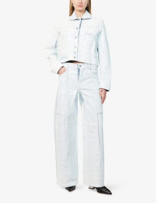 RENATA BRENHA: Ceu Wide-Leg Coated Denim Trousers