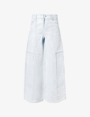 RENATA BRENHA: Ceu Wide-Leg Coated Denim Trousers