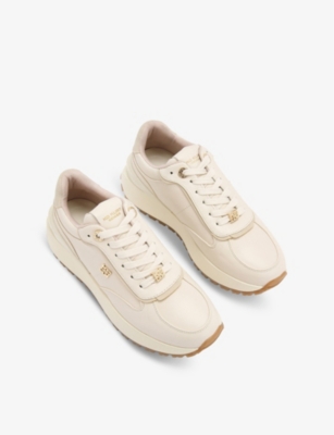 Kg Kurt Geiger Womens Cream Louisa Faux-leather Low-top Trainers In Cream