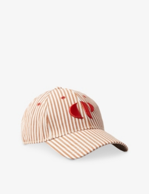 Shop Claudie Pierlot Womens Divers Stripe-print Branded Cotton Cap
