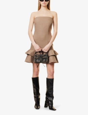 ENTIRE STUDIOS: Kettle Strapless Stretch-Wool Mini Dress