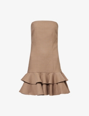 ENTIRE STUDIOS: Kettle Strapless Stretch-Wool Mini Dress