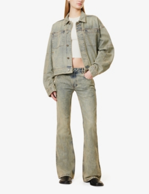 ENTIRE STUDIOS: Flared Five-Pockets Straight-Leg Low-Rise Denim Jeans