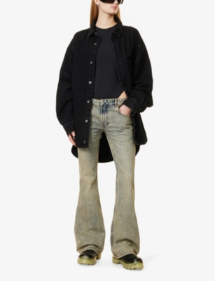ENTIRE STUDIOS: Herculean Patch-and-Slip-Pockets Denim Shirt