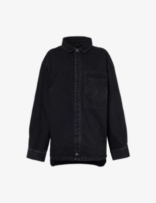 ENTIRE STUDIOS: Herculean Patch-and-Slip-Pockets Denim Shirt