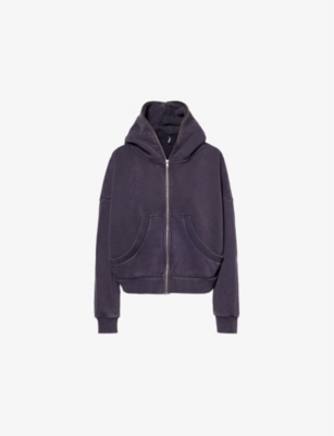 ENTIRE STUDIOS WOMENS ETERNAL ZIP-UP COTTON HOODY INK