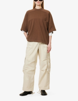 ENTIRE STUDIOS WOMENS BRUNETTE HEAVY POCKET SHORT-SLEEVES COTTON-JERSEY T-SHIRT XS