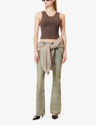 ENTIRE STUDIOS: Cropped Scoop-Neck Cotton-Jersey Tank Top