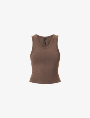 ENTIRE STUDIOS: Cropped Scoop-Neck Cotton-Jersey Tank Top