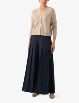 LK BENNETT: Mara V-Neck Wool and Cashmere-Blend Cardigan