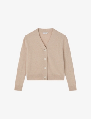 LK BENNETT: Mara V-Neck Wool and Cashmere-Blend Cardigan