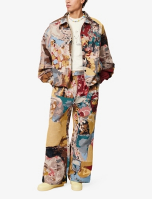 KIDSUPER: Jacquard Wide-Leg Woven Trousers