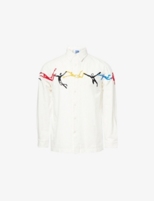 KIDSUPER: Embroidered Relaxed-Fit Cotton-Poplin Shirt