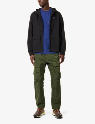Patagonia Mens Brand-patch Hood Regular-fit Cotton-blend Jacket Black In Black