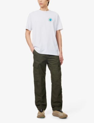 Patagonia Mens Crewneck Graphic-print Cotton-blend T-shirt White In White