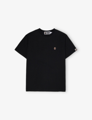 A Bathing Ape Kids' Head One Point Embroidered Cotton T-shirt 10-