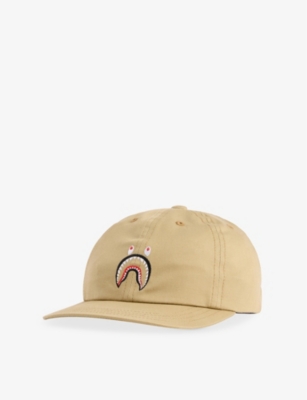 A BATHING APE: Shark-Embroidery Panelled Cotton Adjustable Cap