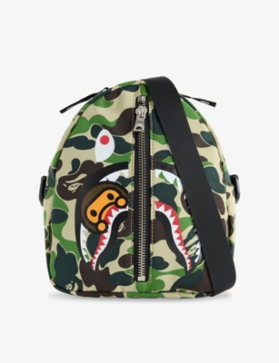 A BATHING APE: Kids' Camo Milo Woven Cross Body Bag