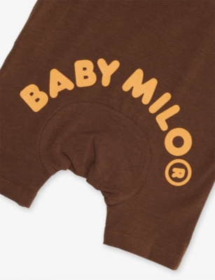 A BATHING APE: Milo Face Cotton Romper 6-9 months