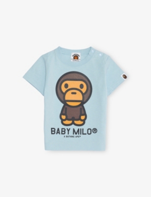 A BATHING APE SAX BABY MILO GRAPHIC-PRINT COTTON-JERSEY T-SHIR 