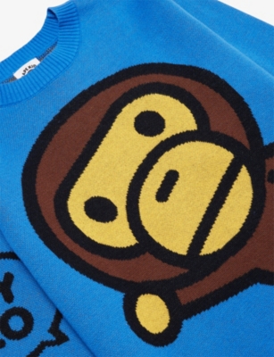 A BATHING APE: Big Baby Milo Knitted Jumper 2-6 Years