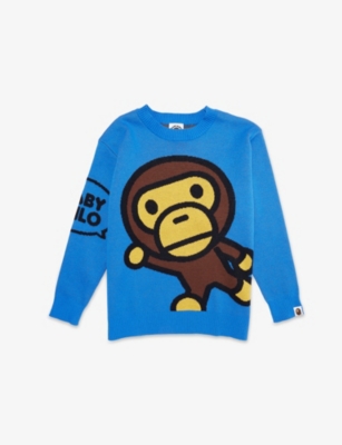 A BATHING APE: Big Baby Milo Knitted Jumper 2-6 Years