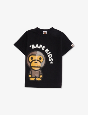 A BATHING APE: Baby Milo Glow In The Dark Graphic-Print Cotton-Jersey T-Shirt 1-5 Years