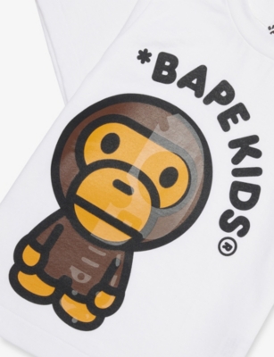 A BATHING APE: Baby Milo Glow In The Dark Graphic-Print Cotton-Jersey T-Shirt 1-5 Years