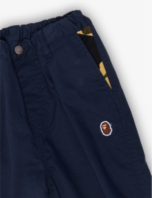 A BATHING APE: 1st Camo Chino Logo-Patch Cotton Trousers 5-9 Years
