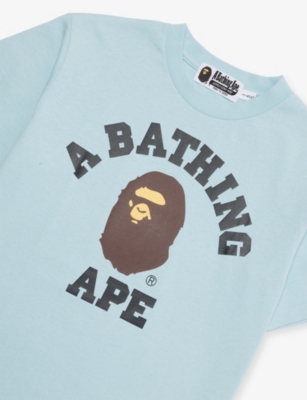 A BATHING APE: College Brand-Print Cotton-Jersey T-Shirt 10-13 Years