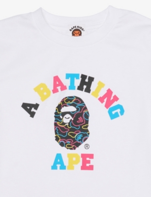 A BATHING APE: Neon Camo College Crew-Neck Cotton-Jersey T-Shirt 10-13 Years