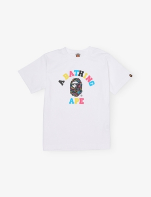 A BATHING APE: Neon Camo College Crew-Neck Cotton-Jersey T-Shirt 10-13 Years