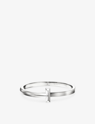 TIFFANY & CO: Tiffany T T1 Wide 18ct white-gold bangle