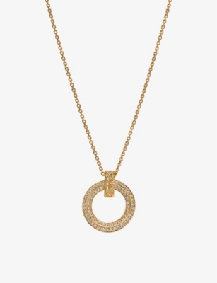 TIFFANY & CO: Tiffany T T1 18ct yellow-gold and 0.72ct brilliant-cut diamond necklace