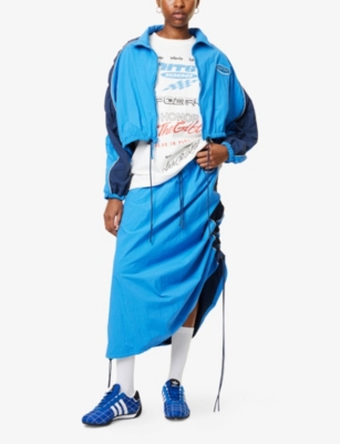 Shop Honor The Gift Womens  Sport Utility Drawstring Woven Midi Skirt In Blue