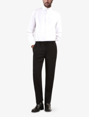 The Kooples Cotton Black Trousers In Black