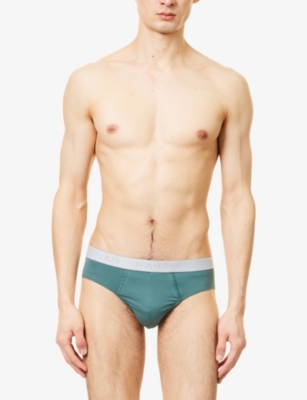HANRO: Cotton Essentials Logo-Waistband Pack of Two Stretch-Cotton Briefs