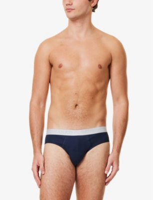 HANRO: Cotton Essentials Logo-Waistband Pack of Two Stretch-Cotton Briefs