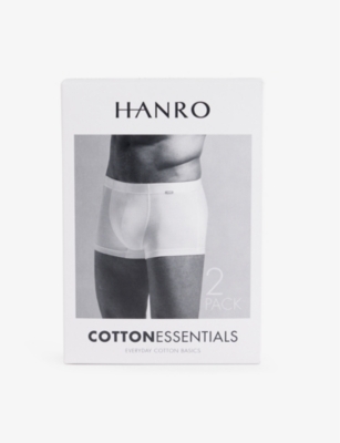 HANRO: Cotton Essentials Logo-Waistband Pack of Two Stretch-Cotton Briefs