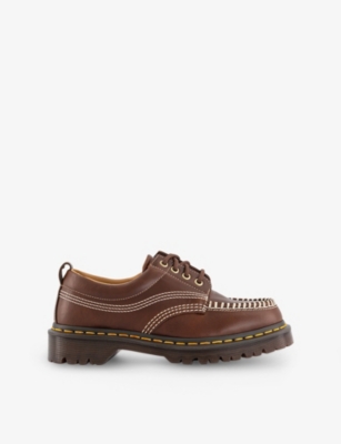 Dr. Martens Womens  Lowell Moc Toe Leather Shoes In Butterscotch Orleans