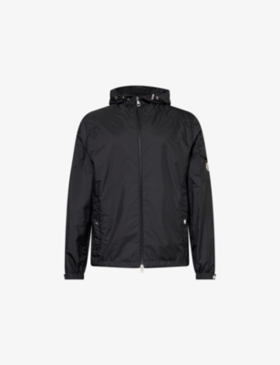 MONCLER MENS BLACK ETIACHE HOODED RELAXED-FIT SHELL JACKET