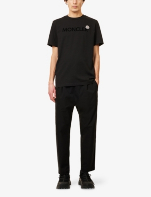 MONCLER: Regular-fit embossed-logo cotton-jersey T-shirt