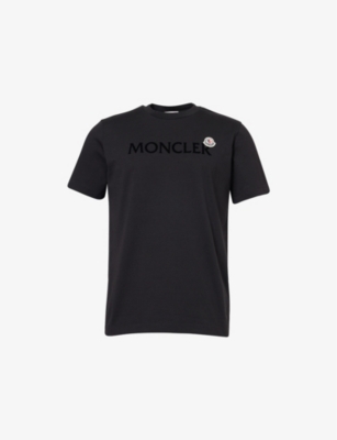 MONCLER: Regular-fit embossed-logo cotton-jersey T-shirt