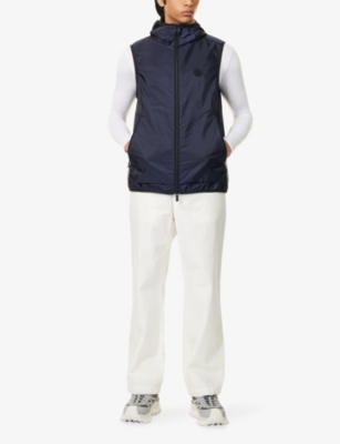 MONCLER: Hooded High-Neck Shell Vest