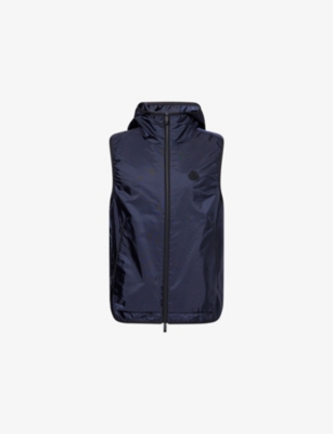 MONCLER: Hooded High-Neck Shell Vest