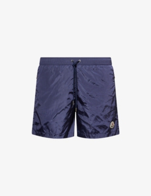 MONCLER: Logo-Patch Swim Shorts