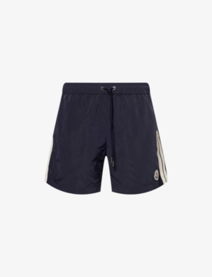 Moncler S  Regular-fit Striped Woven Swim Shorts
