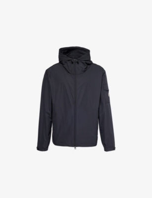 MONCLER: Sassiere embroidered-hood shell jacket